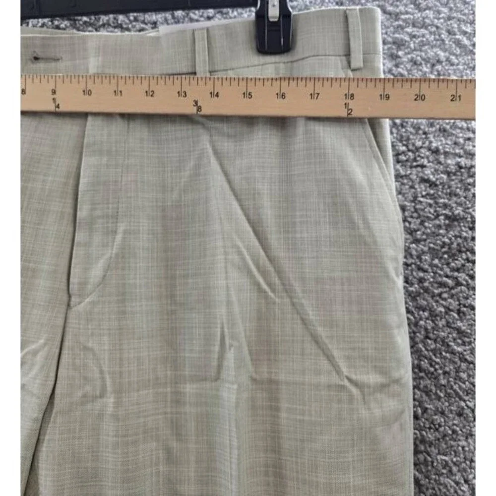 Calvin Klein Slim-Fit Dress Pants Men's 38Wx32L Taupe Solid Zip/Button Closure